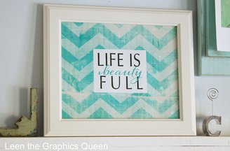 Life is Beauty Full Inspirational Saying Beautiful Paper Print