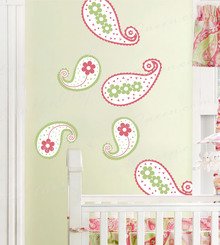 Paisley Wall Decals Set of Six