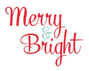 merry and bright free printable