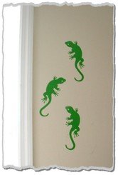 Set of Three Lizard Wall Decals