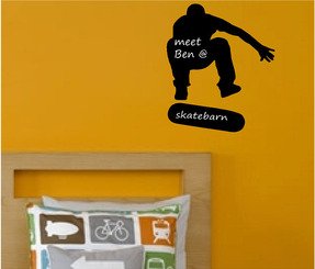 Skateboarder Chalkboard Wall Decal