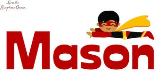 Superhero Name Wall Decal