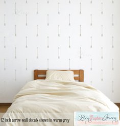 Trendy Arrow Wall Decals • Set of 28 • Create Pattern • Greige Gold Grey Bedroom Nursery Decor