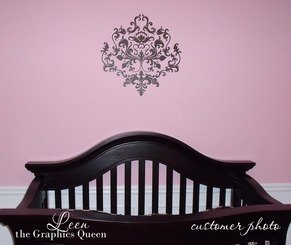 Baroque Style Damask Vinyl Wall Decal